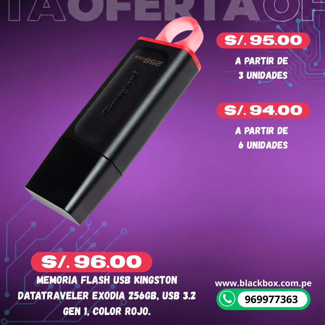 Memoria Flash USB Kingston DataTraveler Exodia , USB 3.2 Gen TAMAÑOS VARIOS