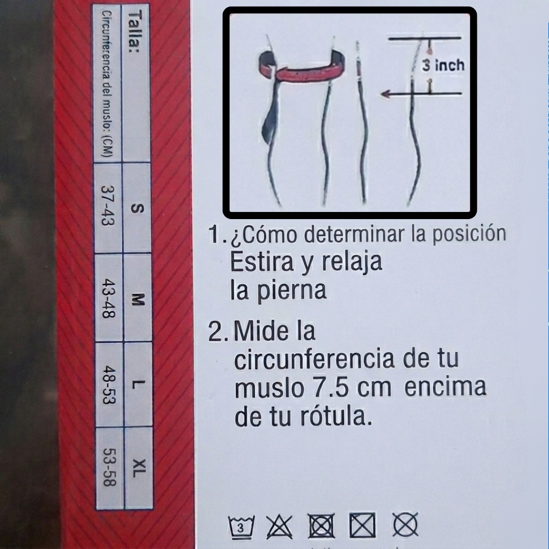 Rodillera Larga con Soporte Lateral y para la Rótula (Unidad)