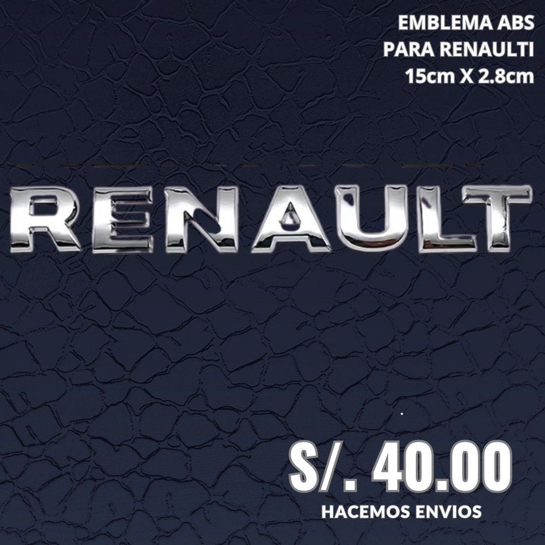 EMBLEMA ABS RENAULT CROMADO