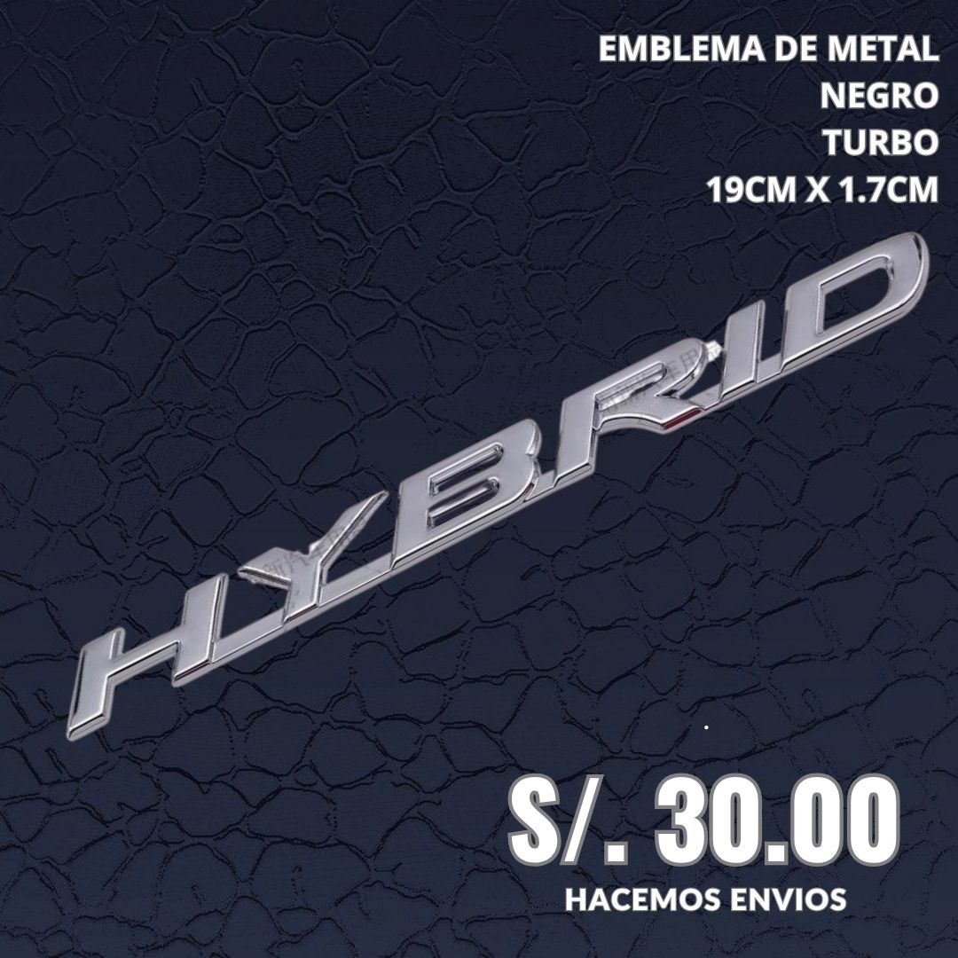 EMBLEMA ABS HYBRID 19X1.7cm CROMADO