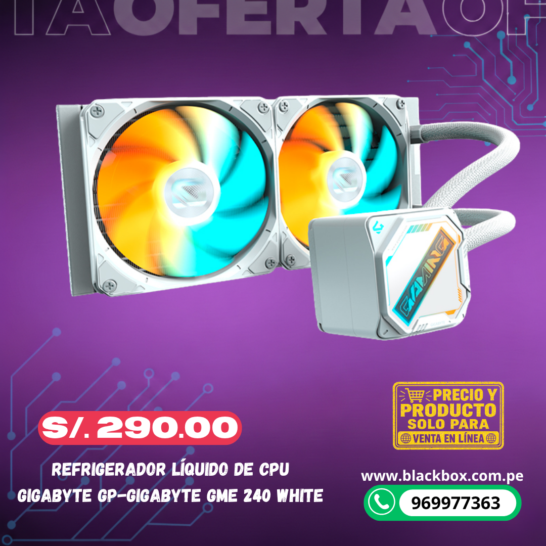 Refrigerador líquido de CPU GIGABYTE GP-GIGABYTE GME 240 WHITE