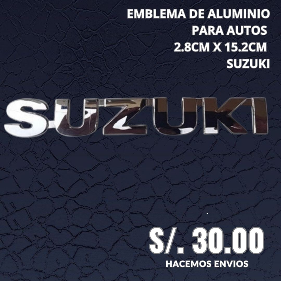 EMBLEMA SUZUKI ABS PLATEADO