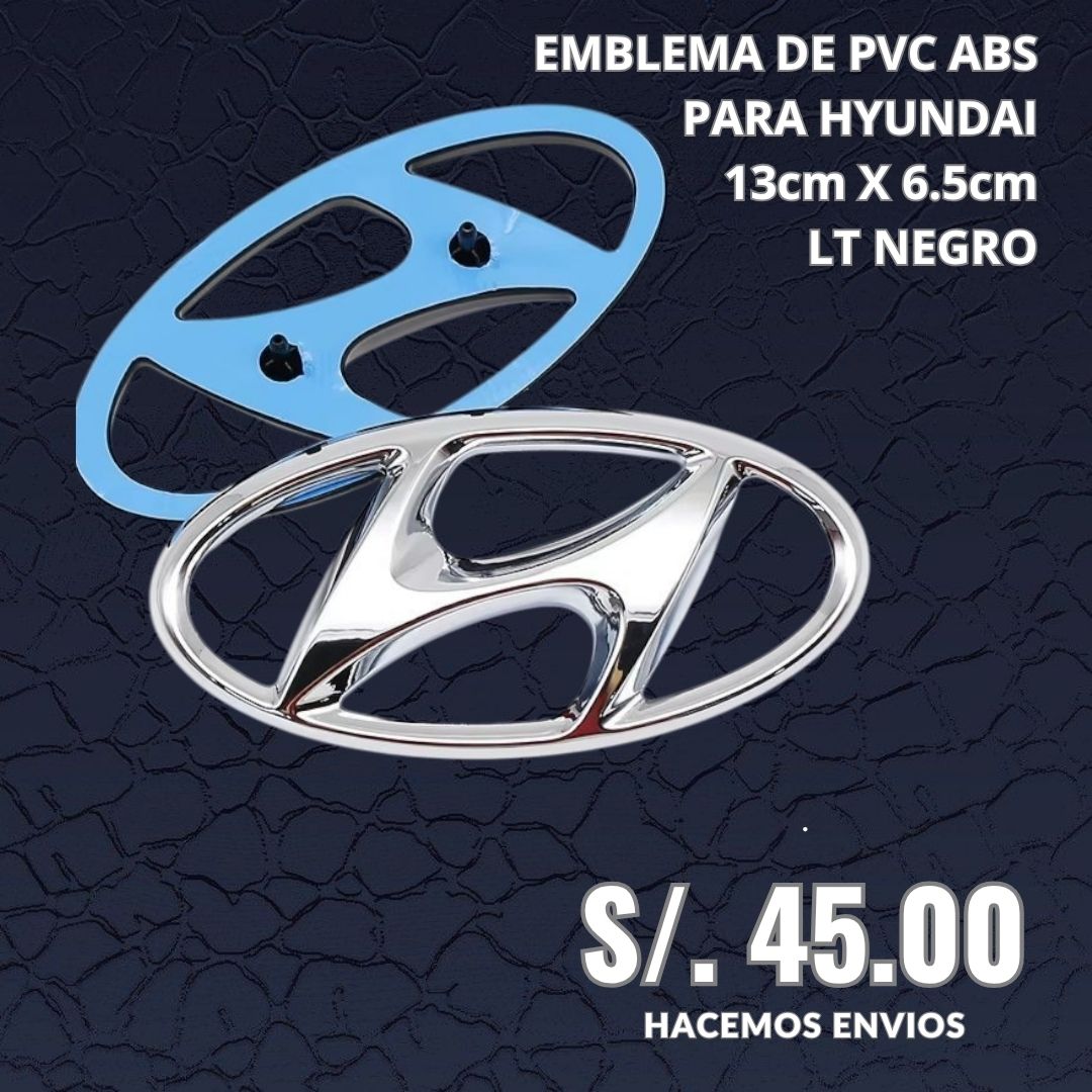 EMBLEMA FRONTAL HYUNDAI ABS CROMADO