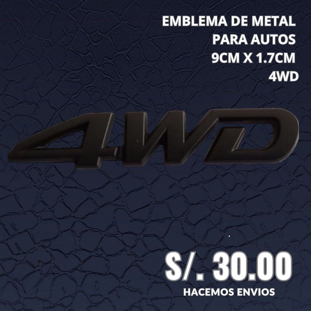 EMBLEMA PARA  AUTO 4WD