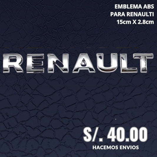 EMBLEMA ABS RENAULT CROMADO