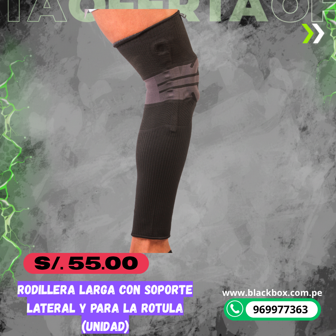 RODILLERA LARGA CON SOPORTE LATERAL Y PARA LA ROTULA