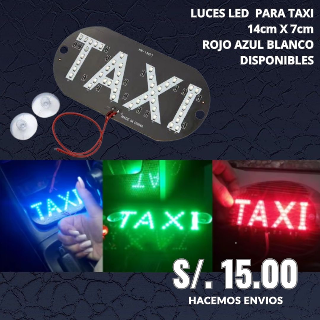 LUCES LED DE AVISO PARA TAXI