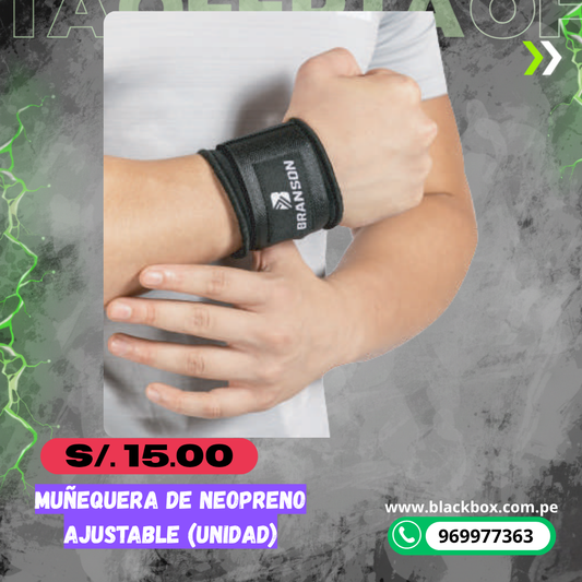 Muñequera de Neopreno Ajustable (Unidad)