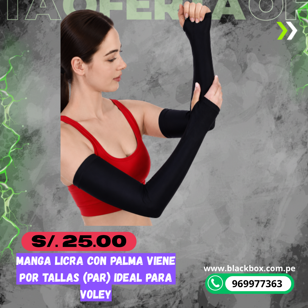Manga deportiva larga con palma (par)