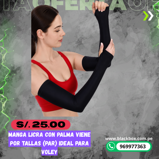 Manga deportiva larga con palma (par)
