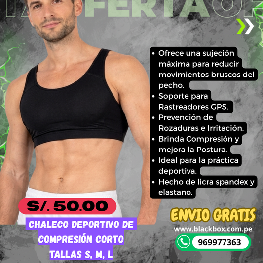 CHALECO DEPORTIVO DE COMPRESION CORTO