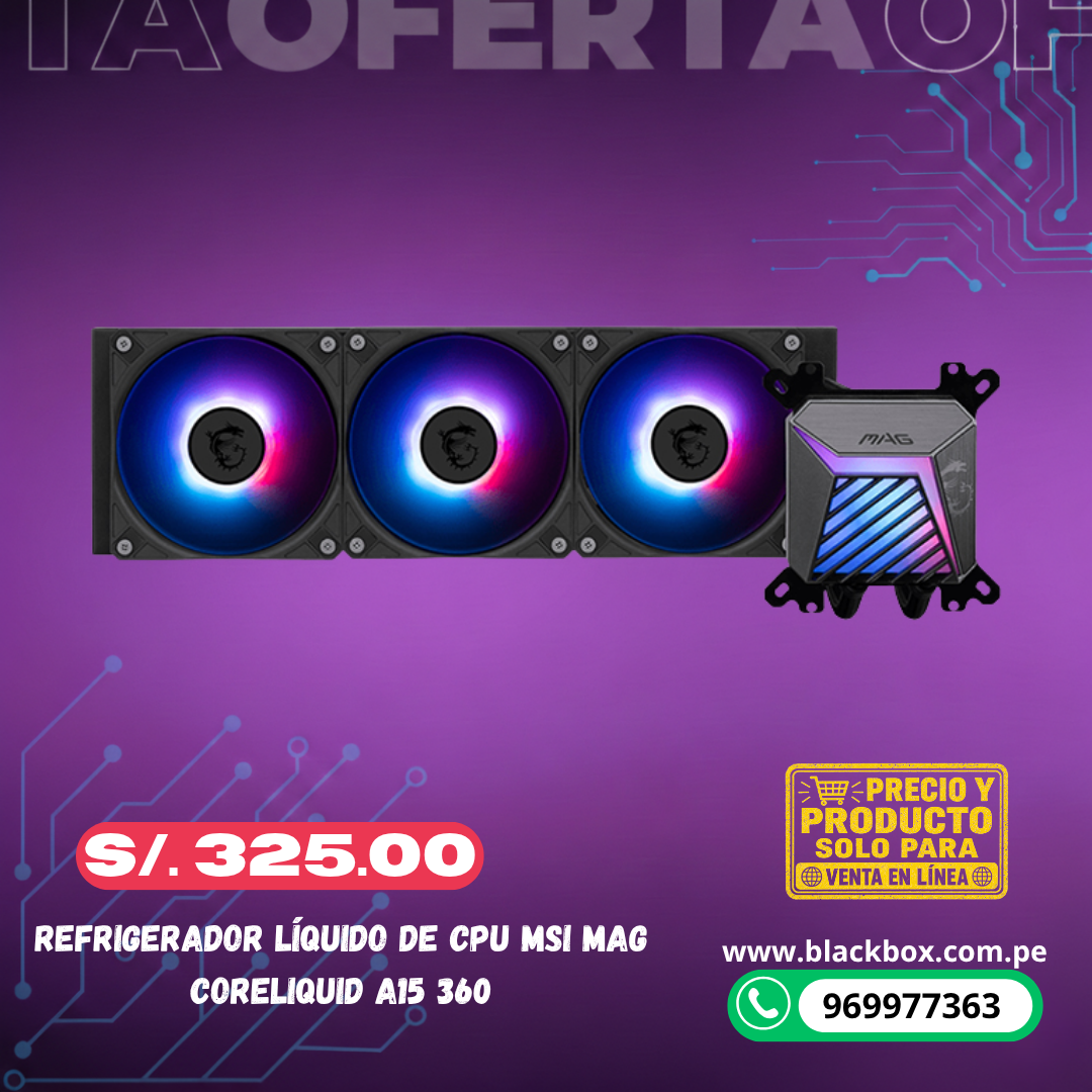 Refrigerador líquido de CPU MSI MAG CORELIQUID A15 360