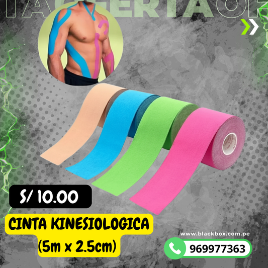 CINTA KINESIOLOGICA (5M X 2.5CM )