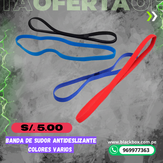 BANDA DE SUDOR ANTIDESLIZANTE COLORES VARIOS