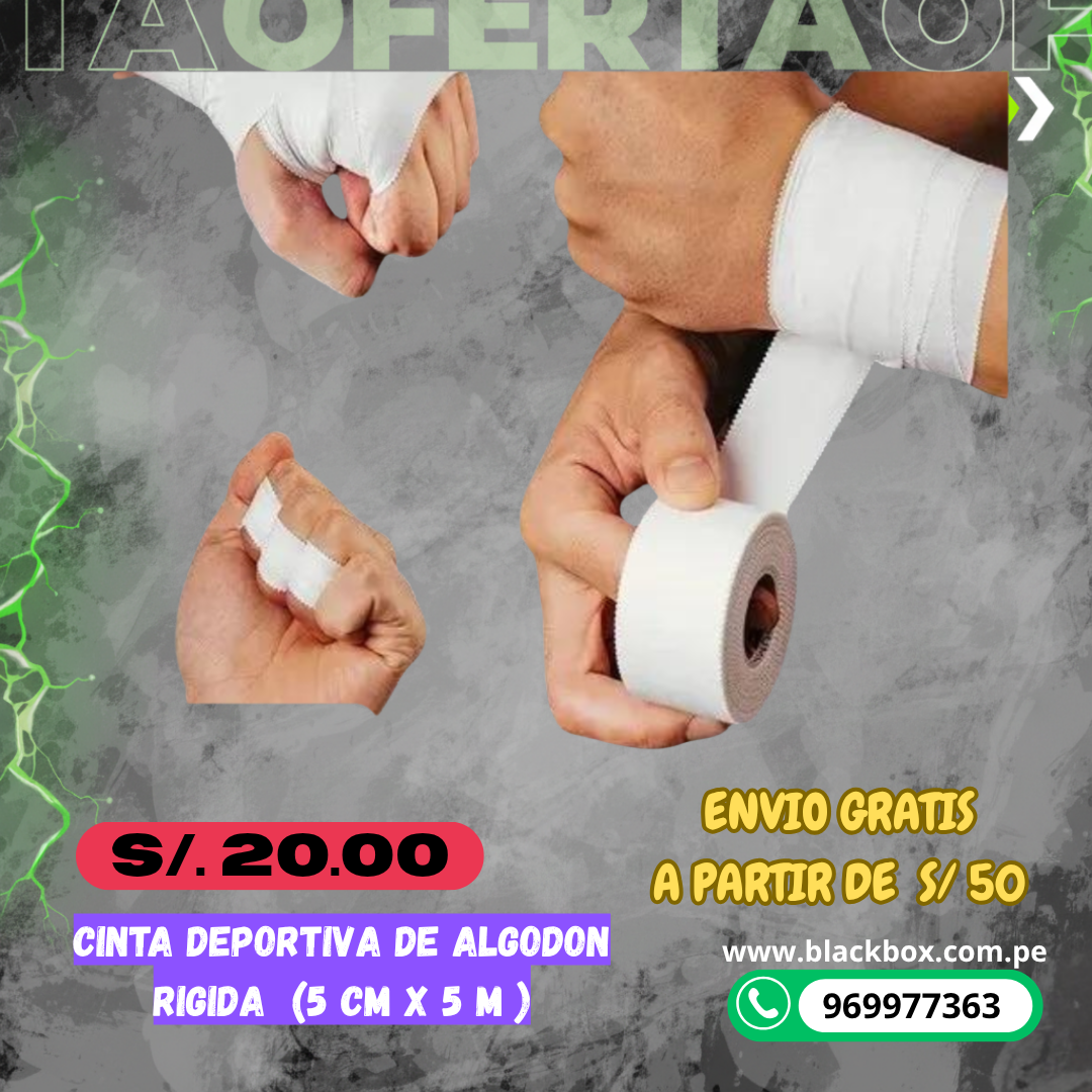 CINTA DEPORTIVA DE ALGODON RIGIDA