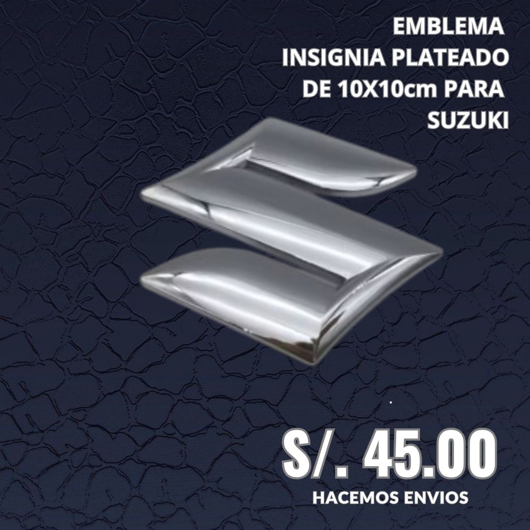 EMBLEMA FRONTAL PARA SUZUKI 10X10CM