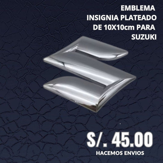 EMBLEMA FRONTAL PARA SUZUKI 10X10CM