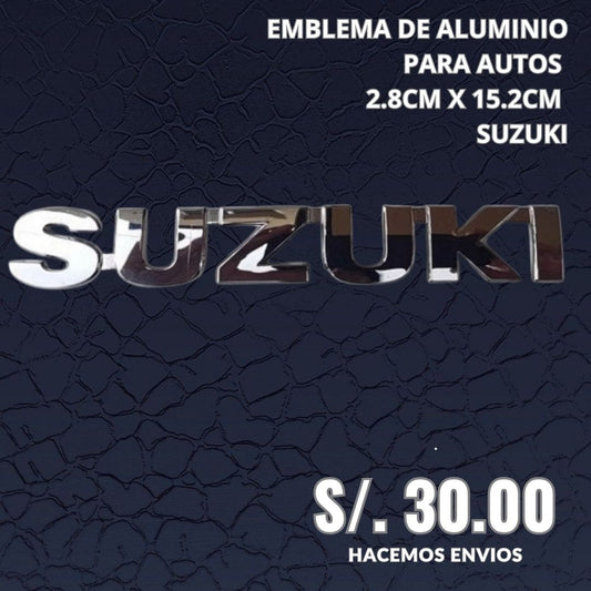 EMBLEMA SUZUKI ABS PLATEADO