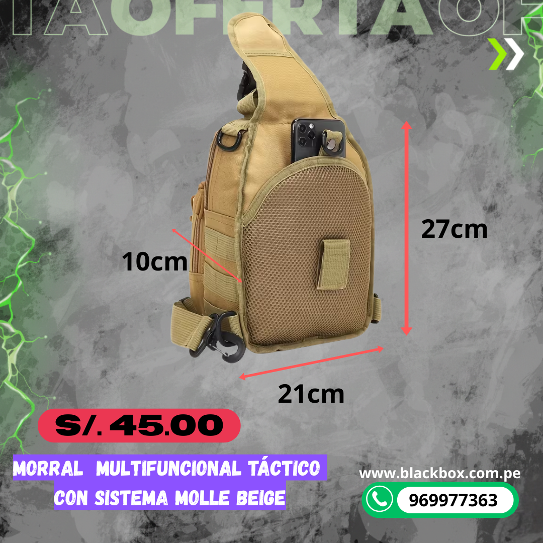 MORRAL MULTIFUNCIONAL TACTICO CON SISTEMA MOLLE