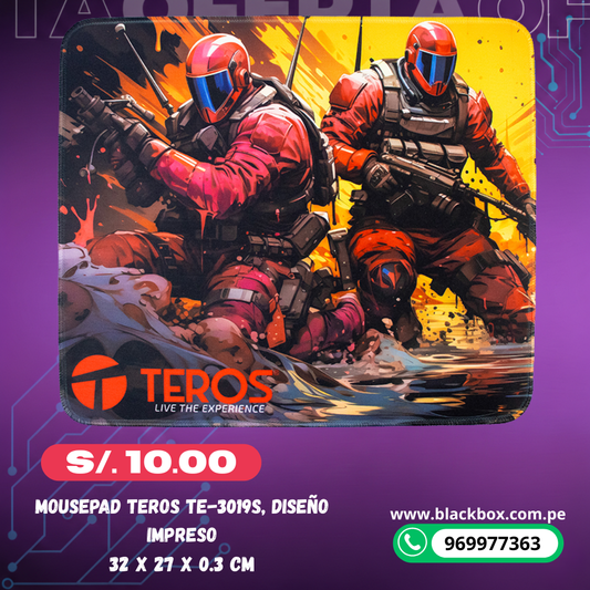 Mousepad TEROS TE-3019S, diseño impreso